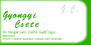 gyongyi csete business card